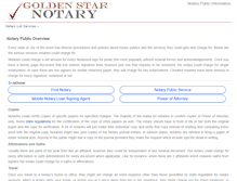 Tablet Screenshot of goldenstarnotary.com